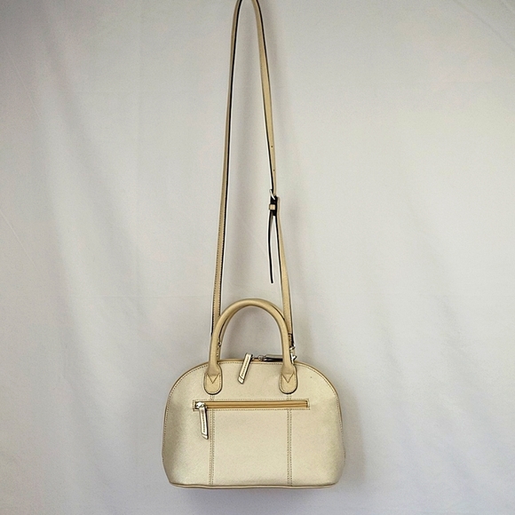 Tignanello Saffiano Leather Domed Satchel Champagne - Picture 5 of 16